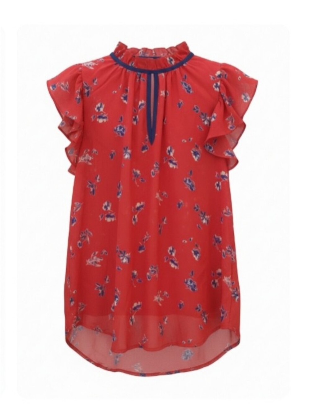 Sienna Sky High Neck Ruffle Blouse